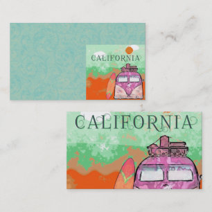 California Travel Poster Visitenkarte