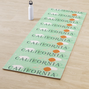 California Travel Poster Yoga Mat Yogamatte
