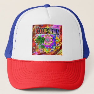 California Tropical Friends Hat Truckerkappe