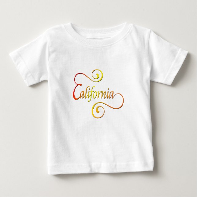 California Typografy Art Baby T-shirt (Vorderseite)