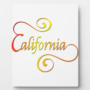 California Typografy Art Fotoplatte