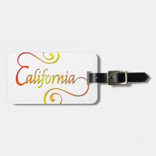 California Typografy Art Gepäckanhänger