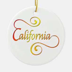 California Typografy Art Keramikornament