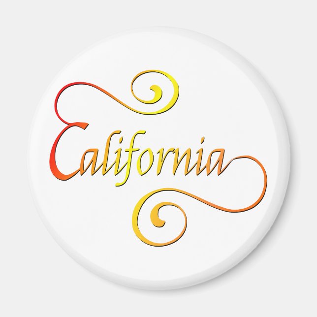 California Typografy Art Magnet (Vorne)