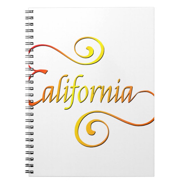 California Typografy Art Notizblock (Vorderseite)