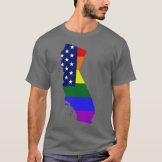 California United Staaten Gay Pride Flag1 T-Shirt