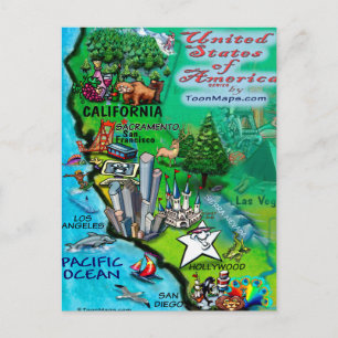 California USA Card Postkarte