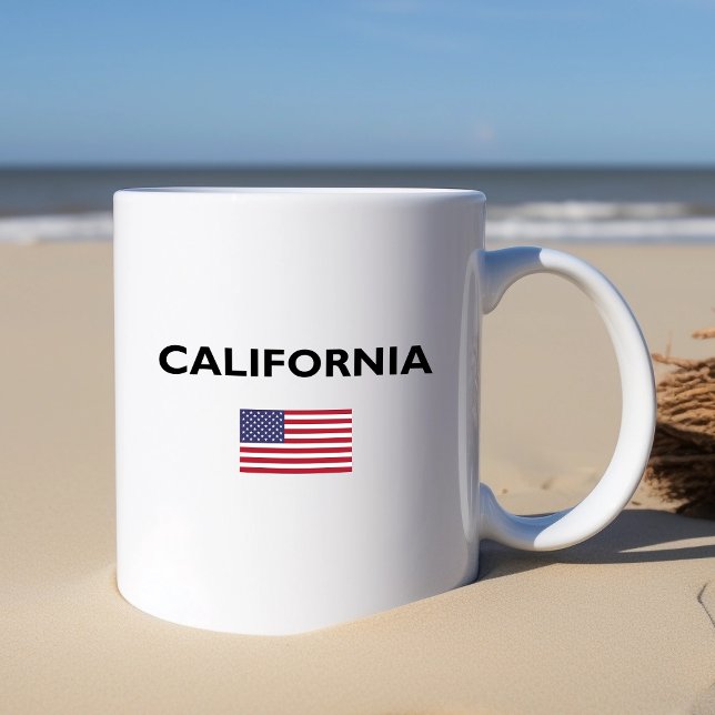 California USA Flag Light Color Kaffeetasse (Von Creator hochgeladen)