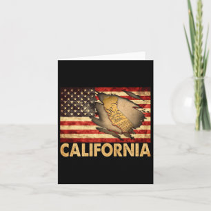 California USA Patriotic American Flag 4. Juli Karte