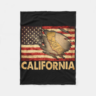 California USA patriotische amerikanische Flagge 4 Fleecedecke