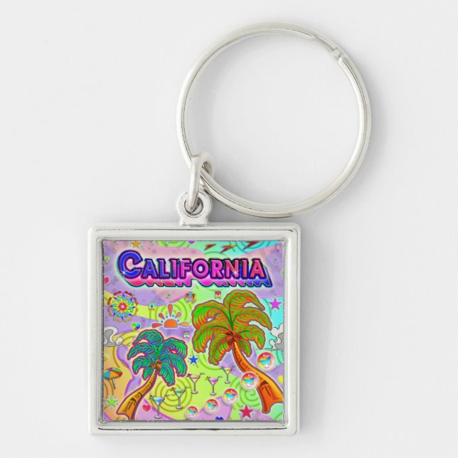 California Vacation Target Schlüsselanhänger (Vorne)