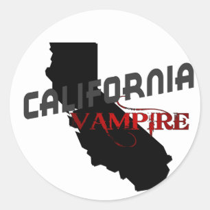 California Vampire Runder Aufkleber