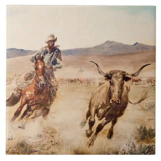 "California Vaquero" von Edward Borein Fliese