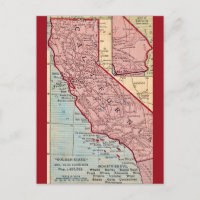 California Vintaage Staat Karte