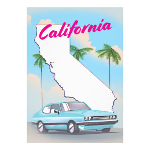 California Vintag Style Vacation Poster