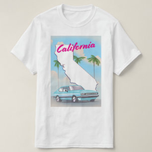California Vintag Style Vacation Poster T-Shirt