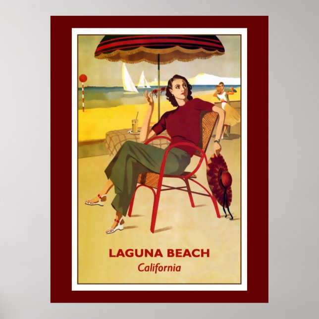 California Vintage Poster, Laguna Beach, Poster (Vorne)