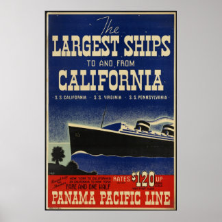 California Vintage Travel Poster und Retro Prints