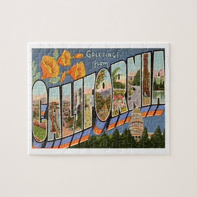 California Vintage Travel Puzzle (Horizontal)