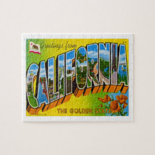 California Vintage Travel Staaten Puzzle