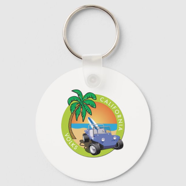 California Volks-Düne-Buggy mit Palms Schlüsselanhänger (Vorderseite)