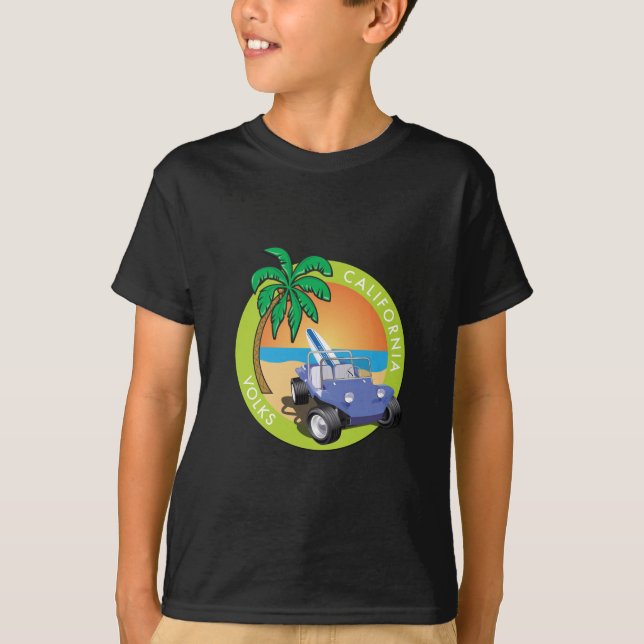 California Volks Dune Buggy mit Palms T-Shirt (Vorderseite)