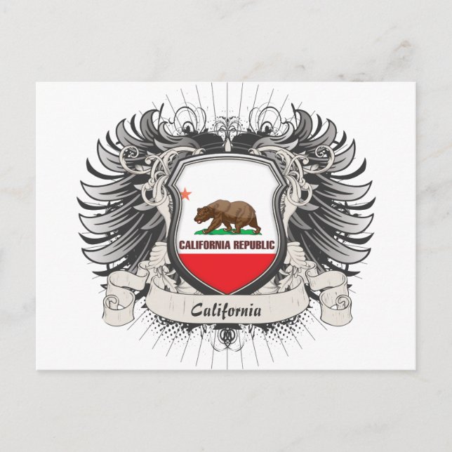 California Wappen Postkarte (Vorderseite)