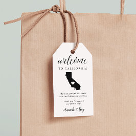 California Wedding Welcome Geschenkanhänger