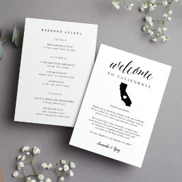 California Wedding Welcome Letter & Itinerary