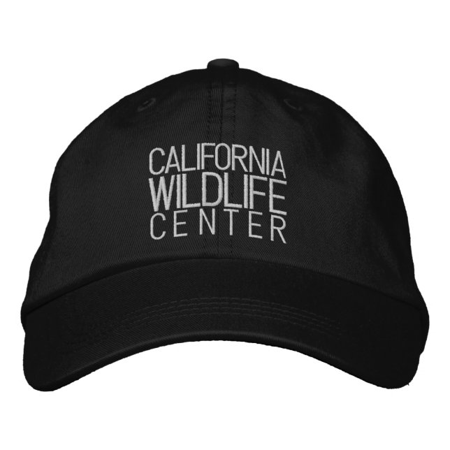 California Wildlife Centre Hat - Black Bestickte Baseballkappe (Vorderseite)