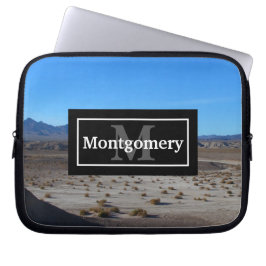 California Wüste Landschaft mit Namen und Monogram Laptopschutzhülle