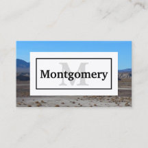 California Wüste Landschaft mit Namen und Monogram