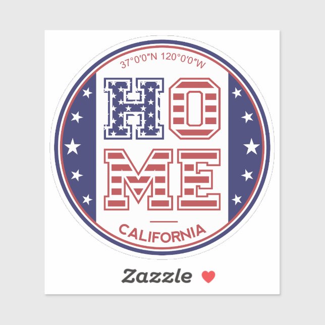 California Zuhause Aufkleber (Blatt)