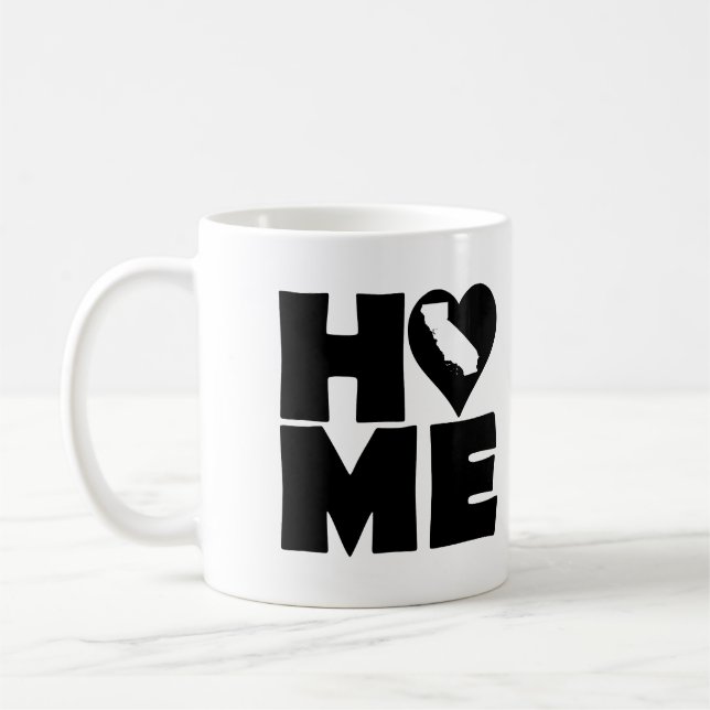 California Zuhause Heart Staat Tasse oder Travel M (Links)