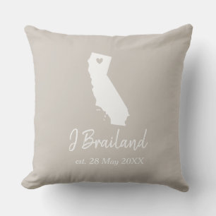California Zuhause Staat Liebe Brauch Kissen