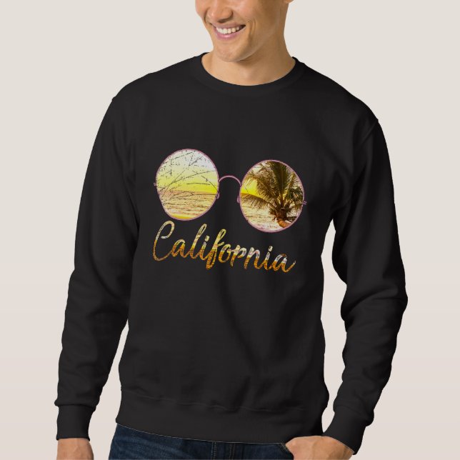 Californian Beach Summer Ca Sonnenbrille Sunset Ca Sweatshirt (Vorderseite)