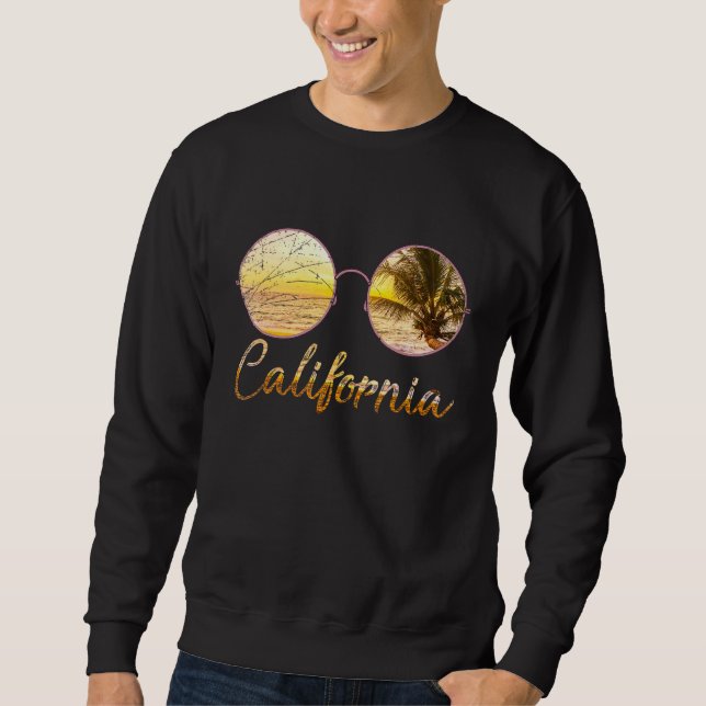 Californian Beach Summer Ca Sonnenbrille Sunset Ca Sweatshirt (Vorderseite)