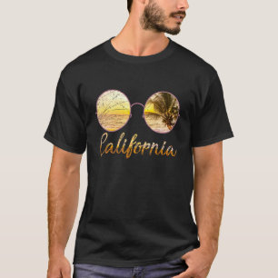 Californian Beach Summer Ca Sonnenbrille Sunset Ca T-Shirt