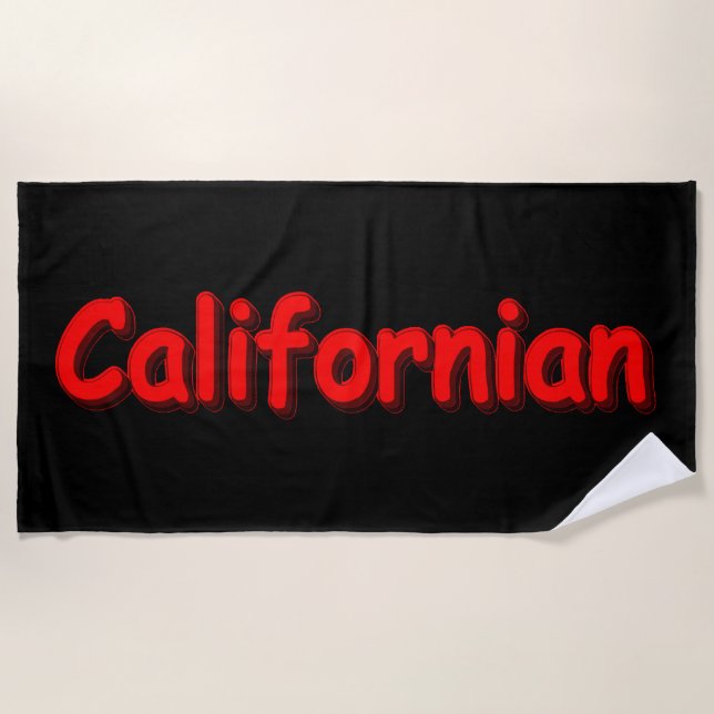 "Californian" Niedliches Design. Jetzt kaufen Strandtuch (Vorderseite)
