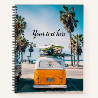 Californian Yellow Campervan Notizbuch