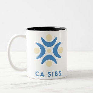 CaliforniaSibs Logo-Tasse Zweifarbige Tasse