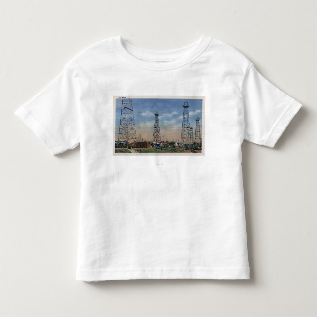 CaliforniaView der Ölquellen Kleinkind T-shirt (Vorderseite)