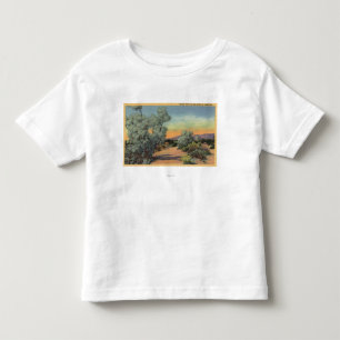 CaliforniaView der Rauch-Bäume in der Wüste Kleinkind T-shirt
