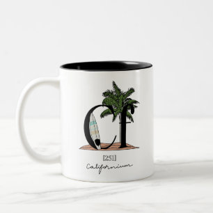 Californium Cali Element Chemie Zweifarbige Tasse