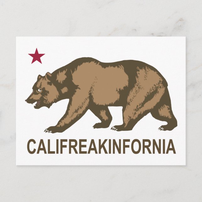 Califreakinfornia Postkarte (Vorderseite)