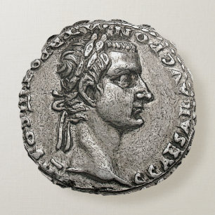 Caligula Roman Kaiser 🏛️ Gaius Caesar Alte Münze Rundes Kissen