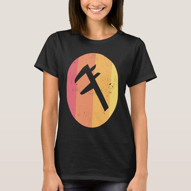 Caliper  Distressed Retro Engineer's Tool T-Shirt (Vorderseite)