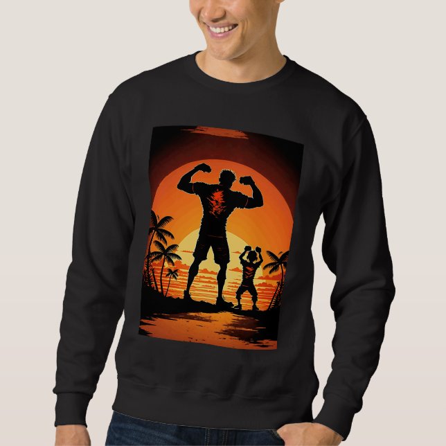 Calisthenics Exercise Enthusiasts Father And Son D Sweatshirt (Vorderseite)