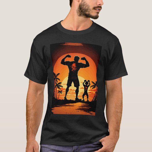 Calisthenics Exercise Enthusiasts Father And Son D T-Shirt (Vorderseite)
