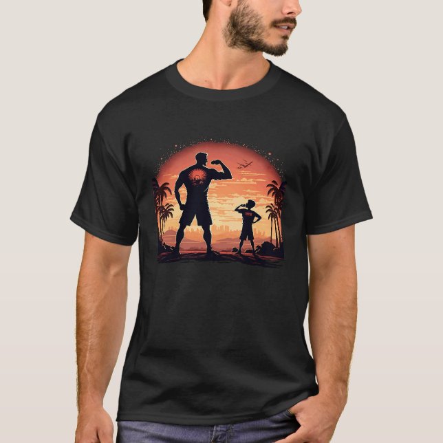 Calisthenics Exercise Enthusiasts Father And Son D T-Shirt (Vorderseite)